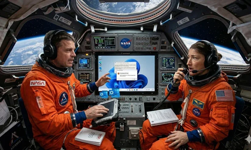 Outlook da Microsoft para de funcionar a bordo da missão lunar Artemis II